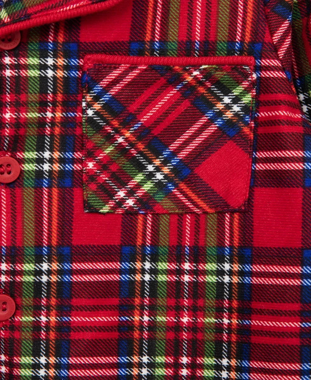Plaid Coat 2-Piece Pajama Set (2T-4T)