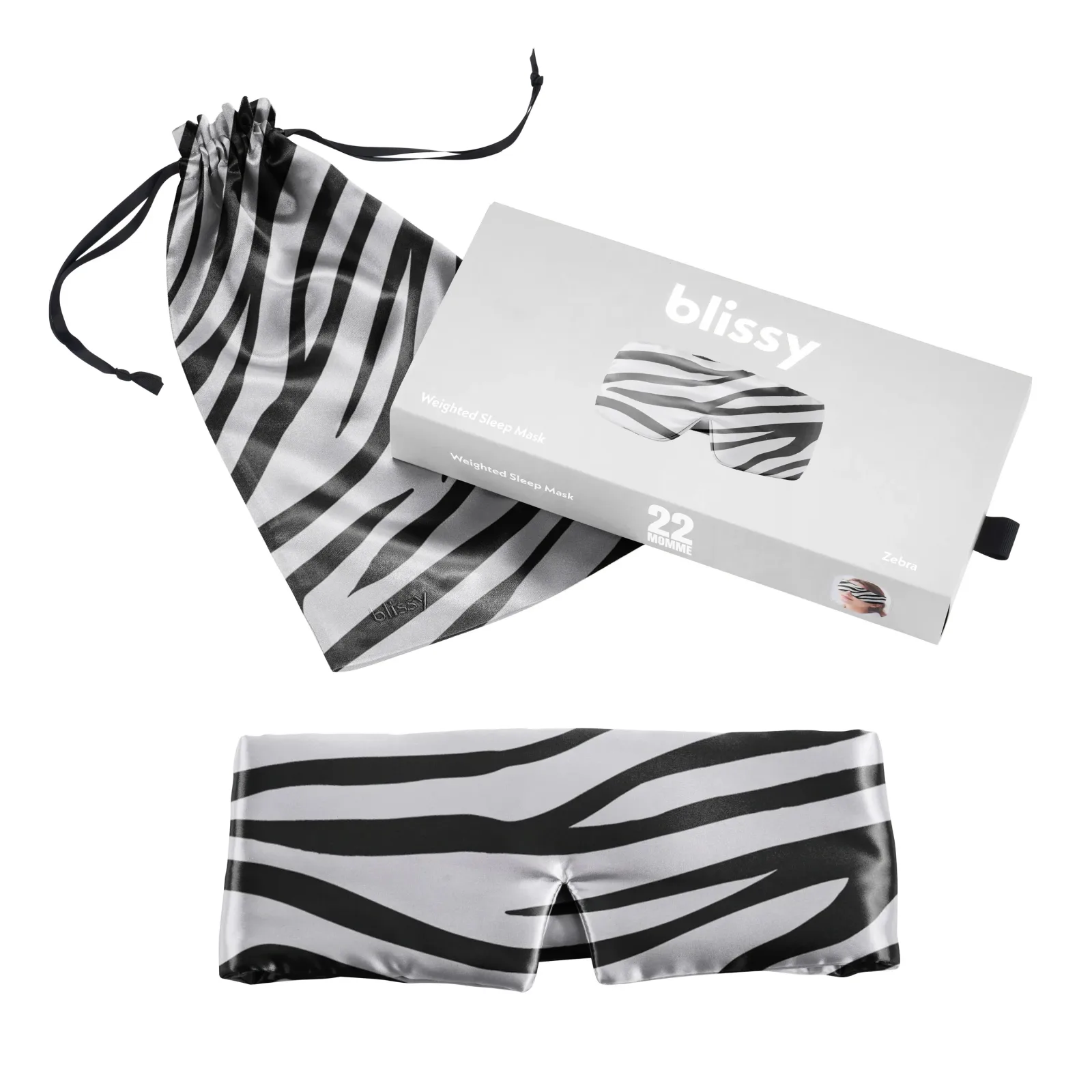 Sleep Mask – Zebra – Weighted