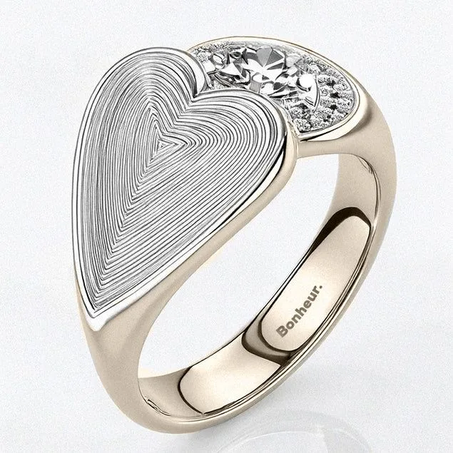 Simone Big Heart Ring – 18k Gold Plated / 7