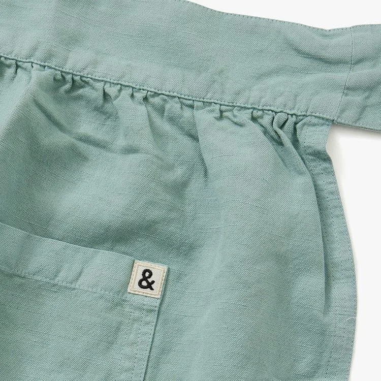 Eggshell Blue Half Pinafore Apron