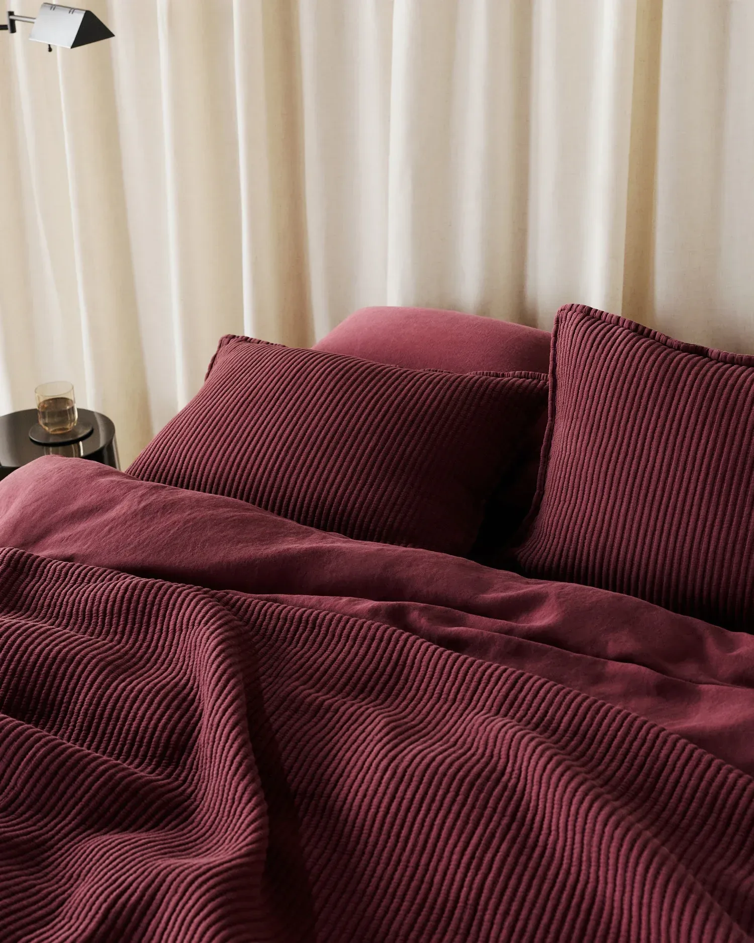Matelasse Sham Set (Garnet)