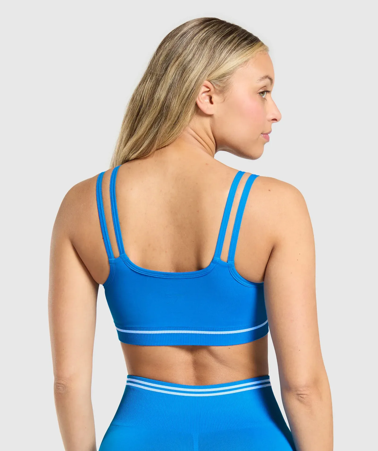 Gymshark Contrast Seamless Sports Bra – Barbell Blue