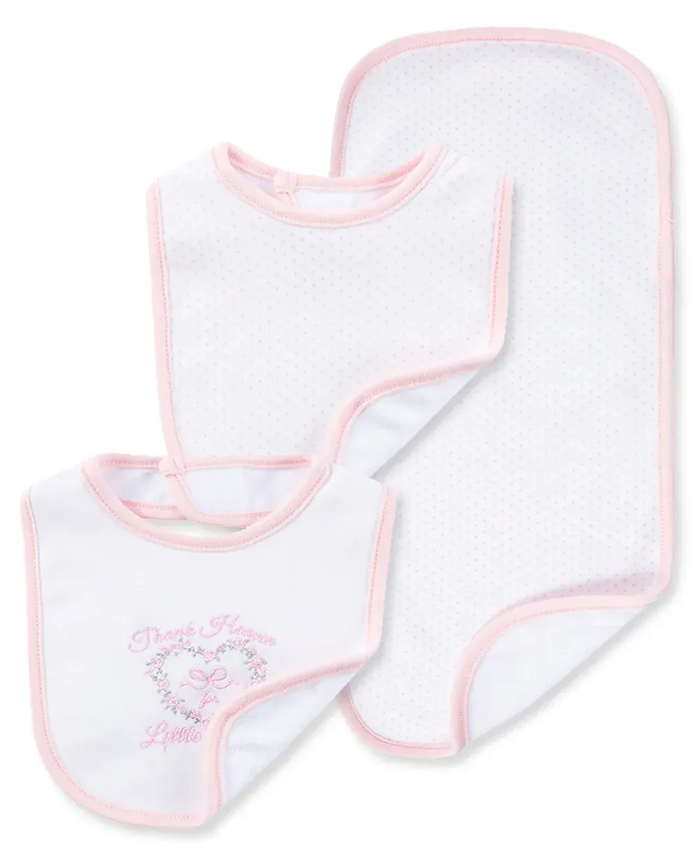 Thank Heaven For Little Girls Bib & Burp Set