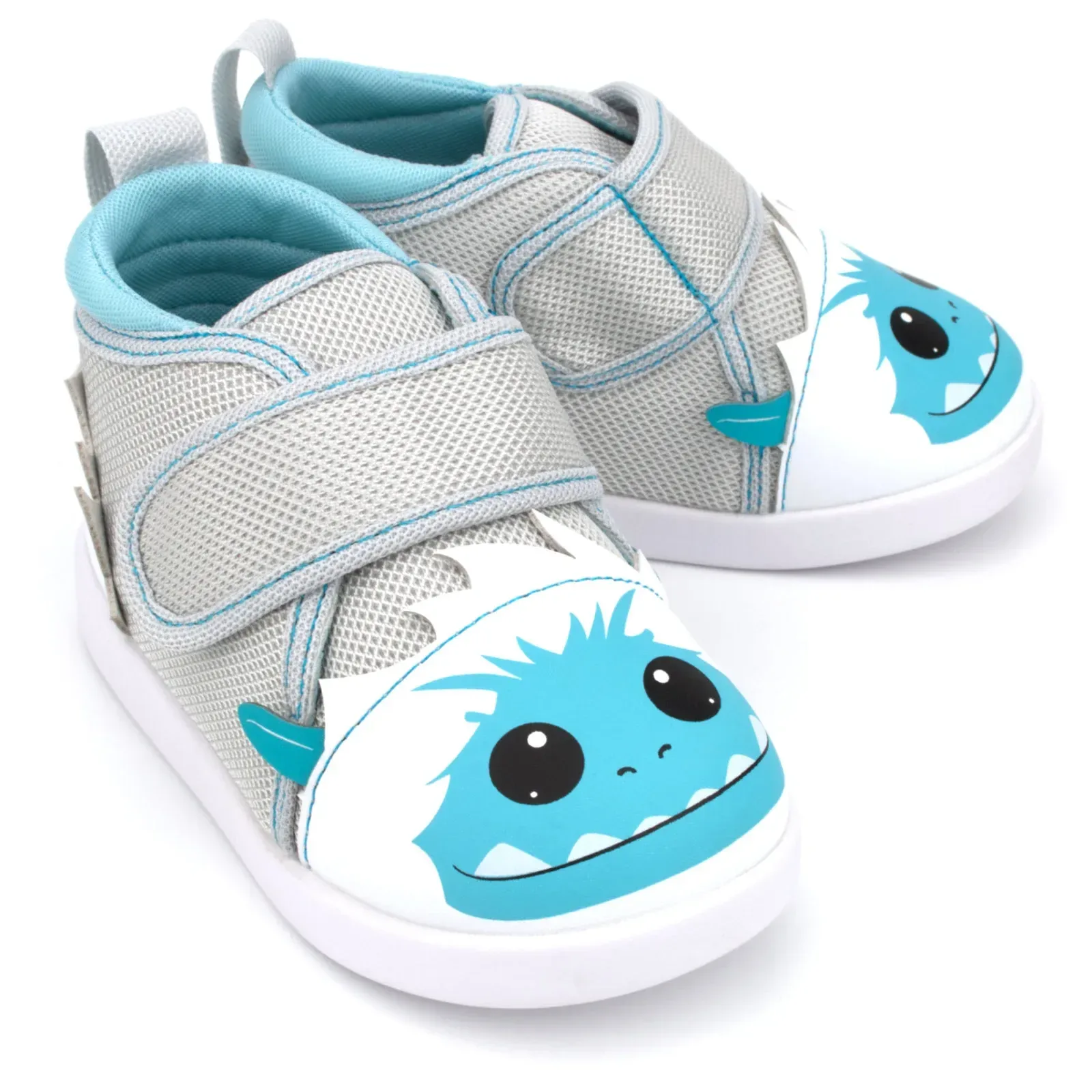 Yeti Squeaky Toddler Shoes for Boys and Girls V2 – White/Gray
