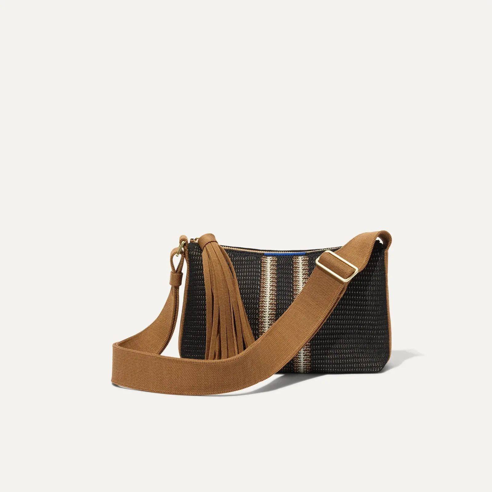 The Casual Crossbody – Coffee Market Stripe