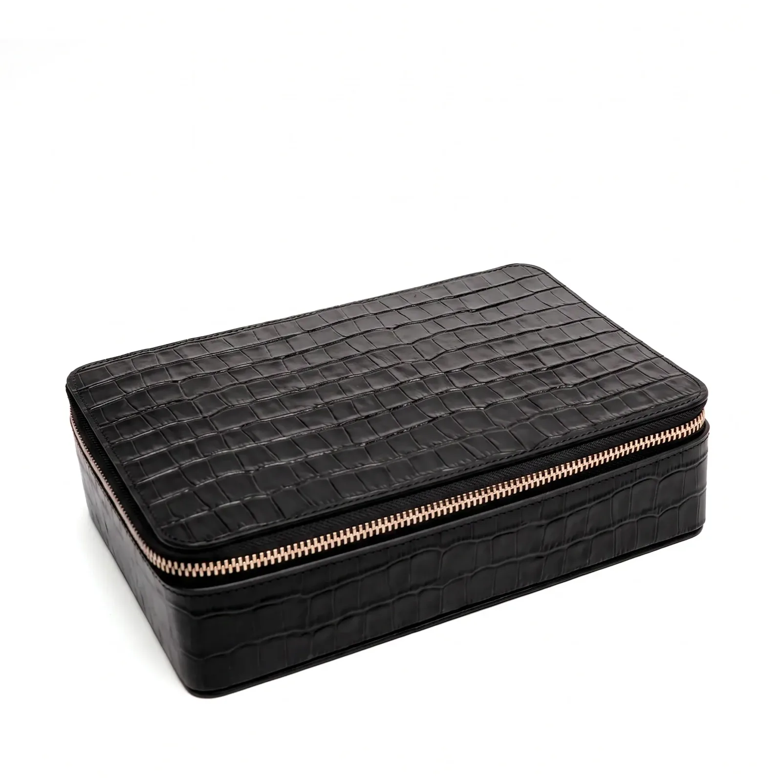 Multi Sunglass Zip Case Black Croc