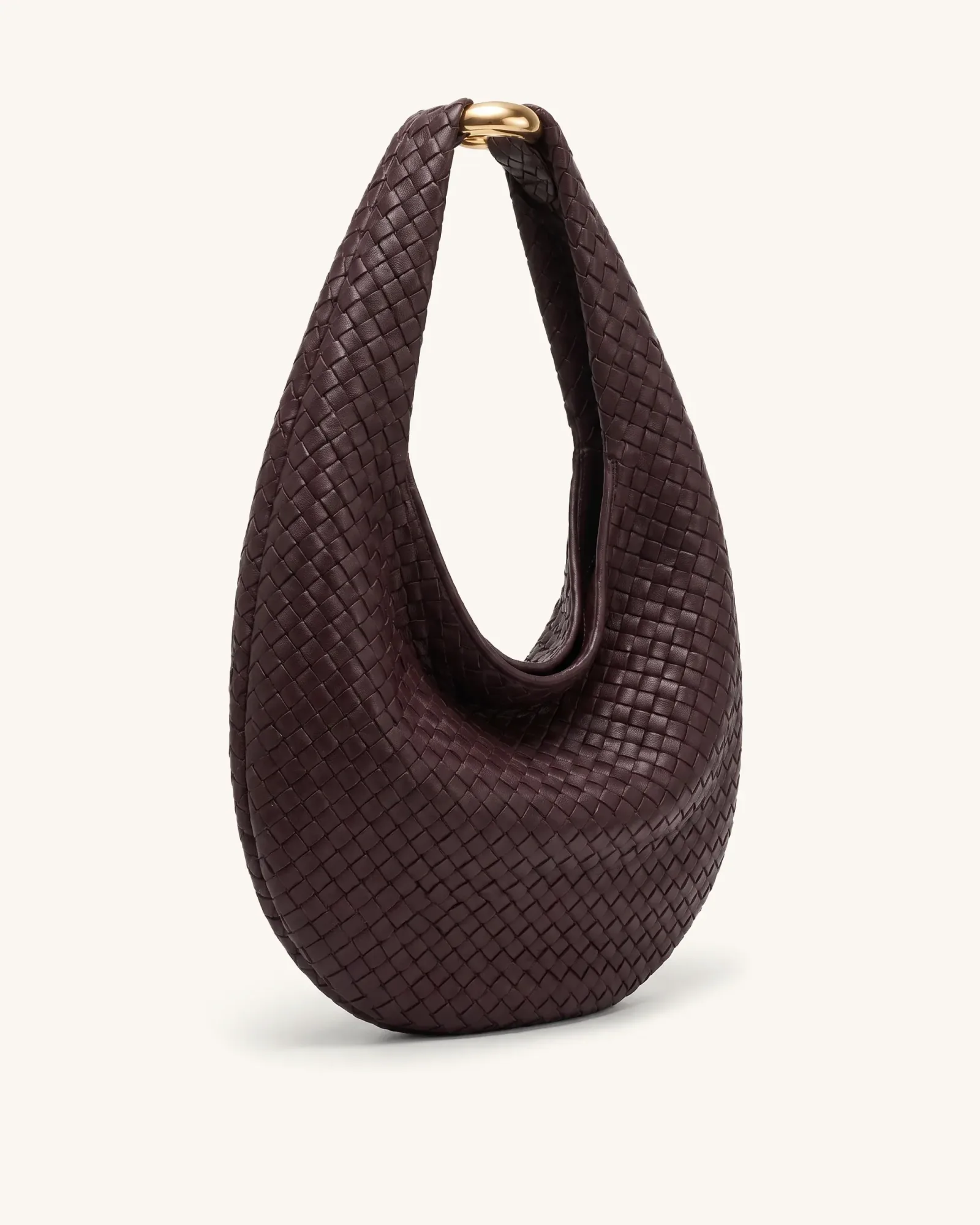Bella Woven Shoulder Bag – Brown