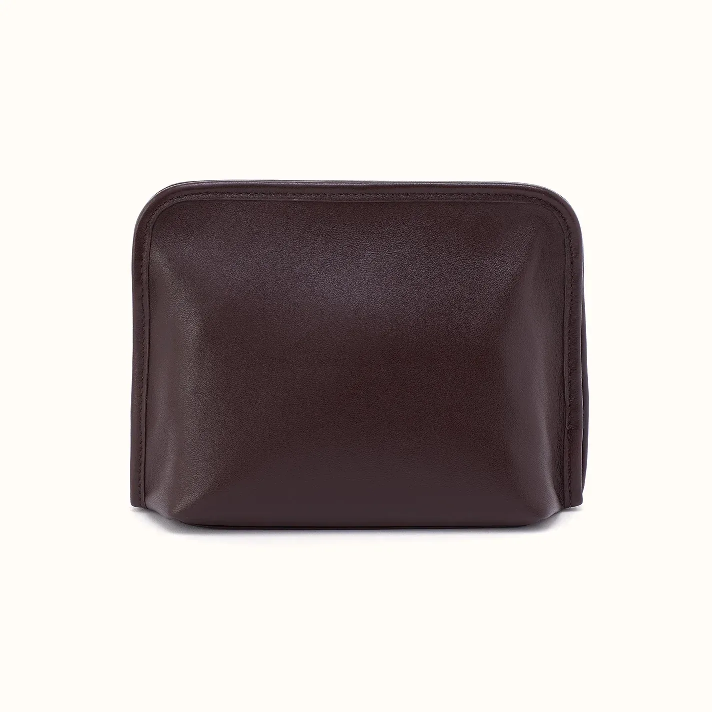 Beauty Cosmetic Pouch In Suede Leather – Dark Cherry