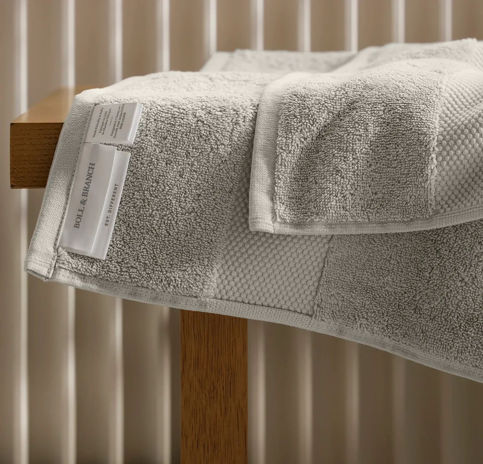 Plush Bath Sheet – Pewter (Personalized)