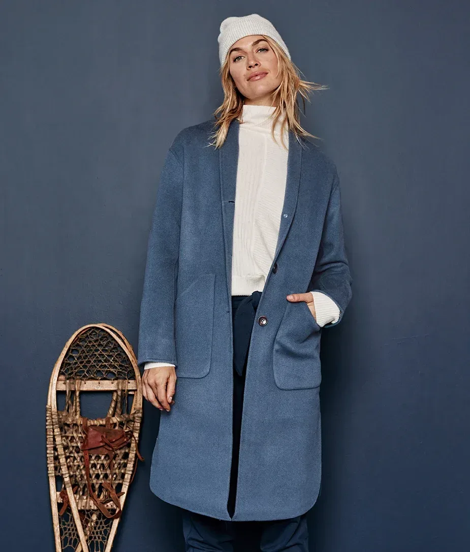The Warmest Wool Cocoon Coat – Slate