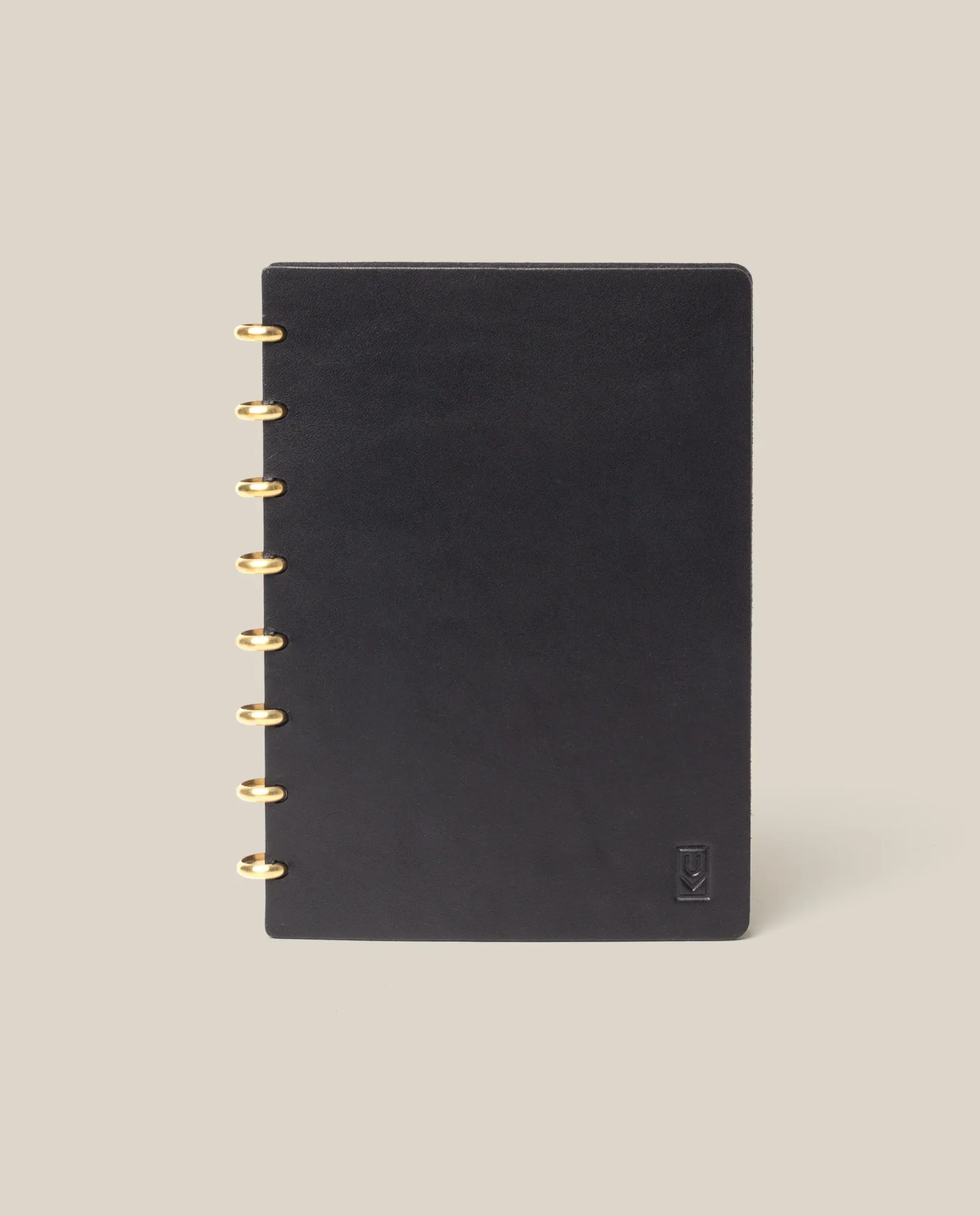 Discbound Heirloom Journal (Black Leather – Standard 6" x 8.5")