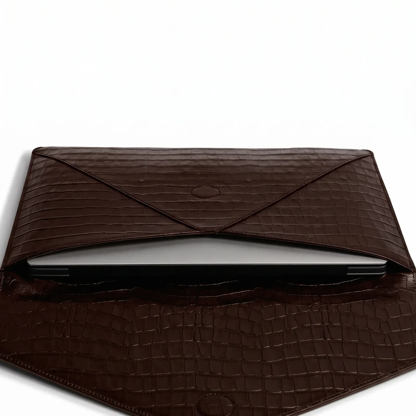 Laptop Envelope Sleeve Brown Croc