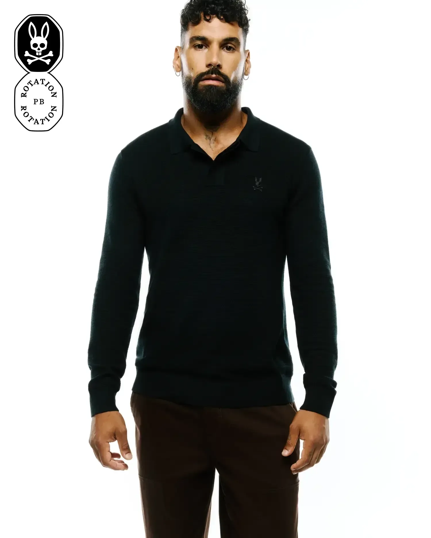 Men's Leroy Long Sleeve Knit Polo – MT0100321