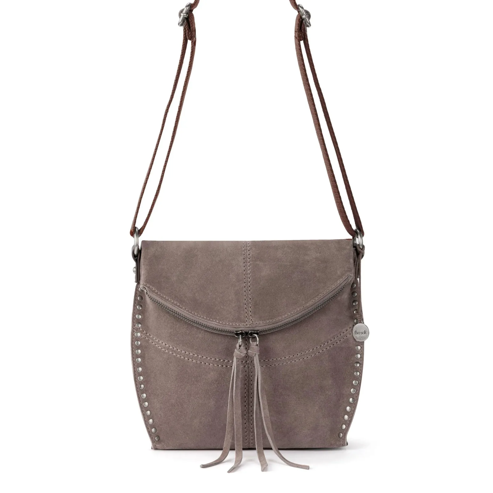Silverlake Flap Crossbody – Leather – Mushroom Suede
