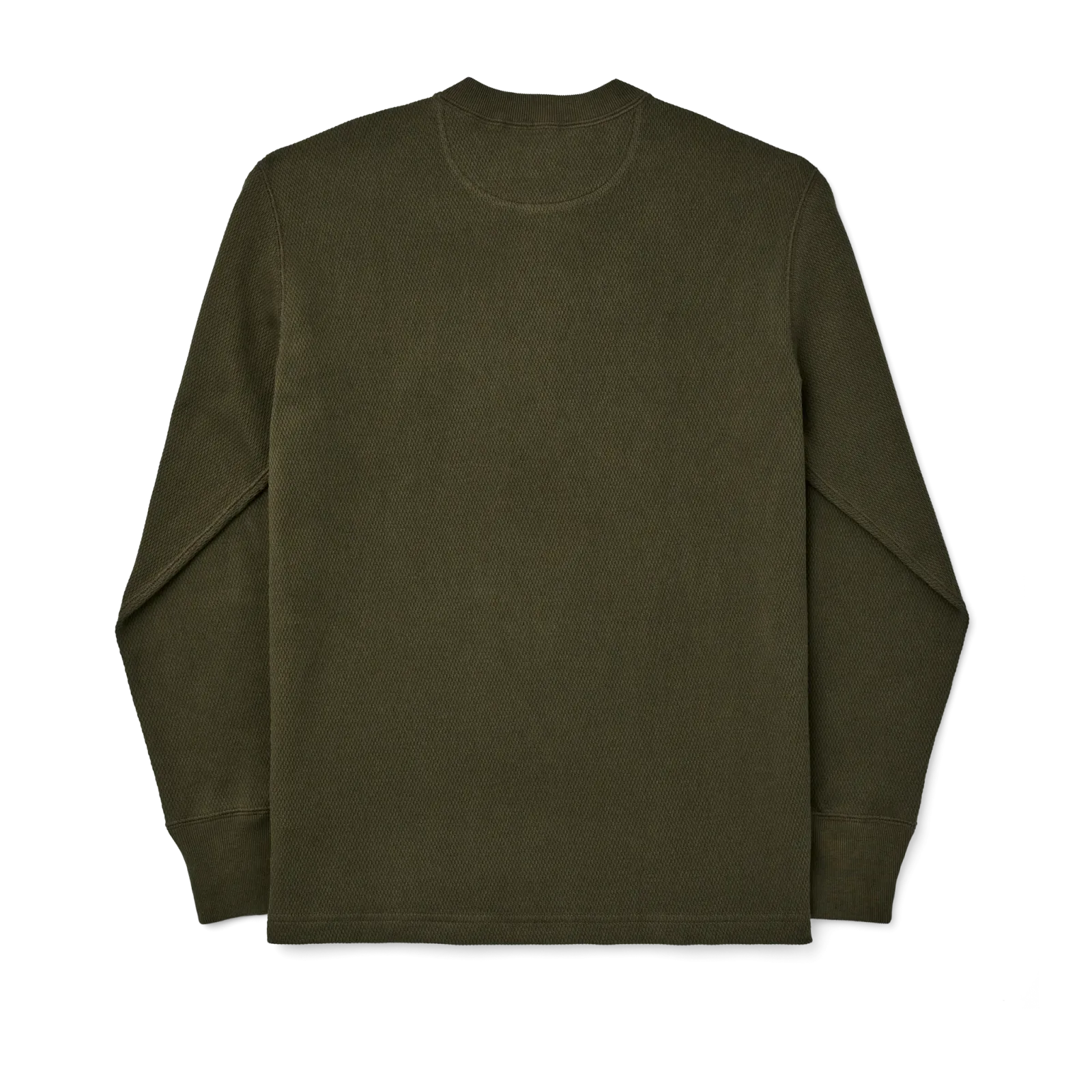 Waffle Knit Henley – Mossy Rock
