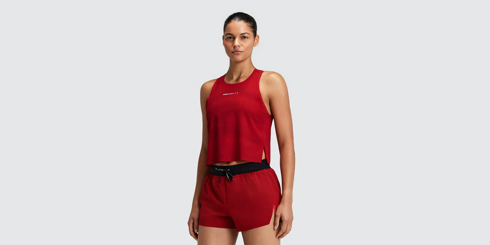 Women's CoolGrid™ Race Singlet – Oxide Red