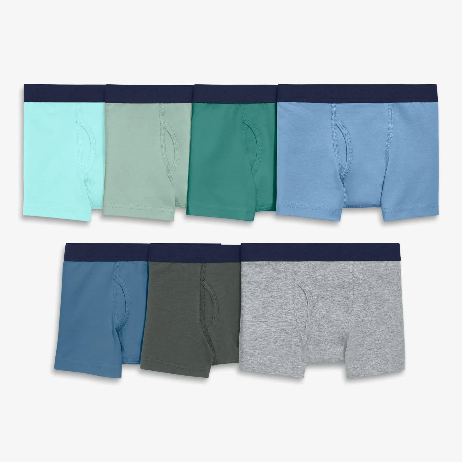 Kids boxer brief 7-pack in solid neutral mix