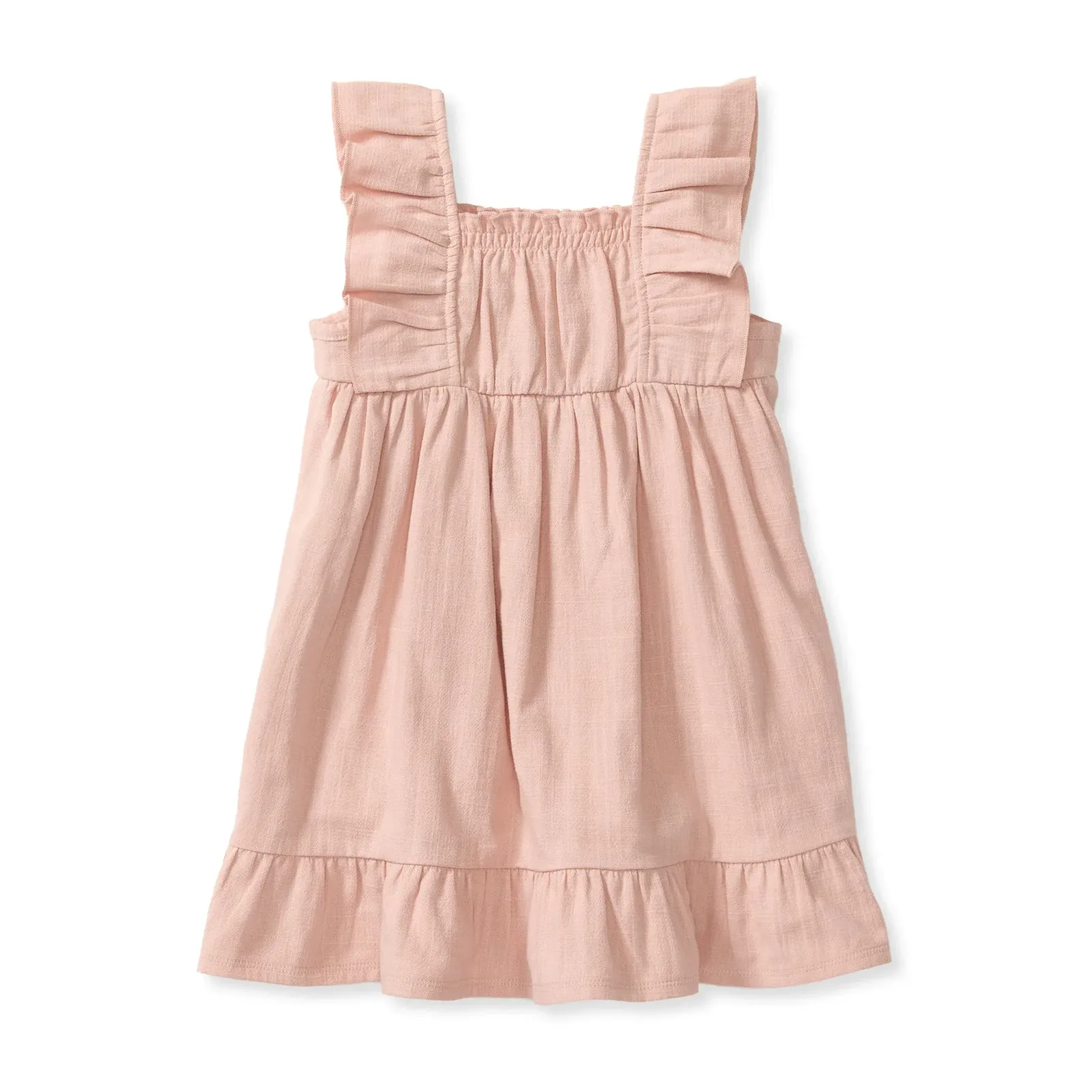 Check Gauze Organic Pink Dress