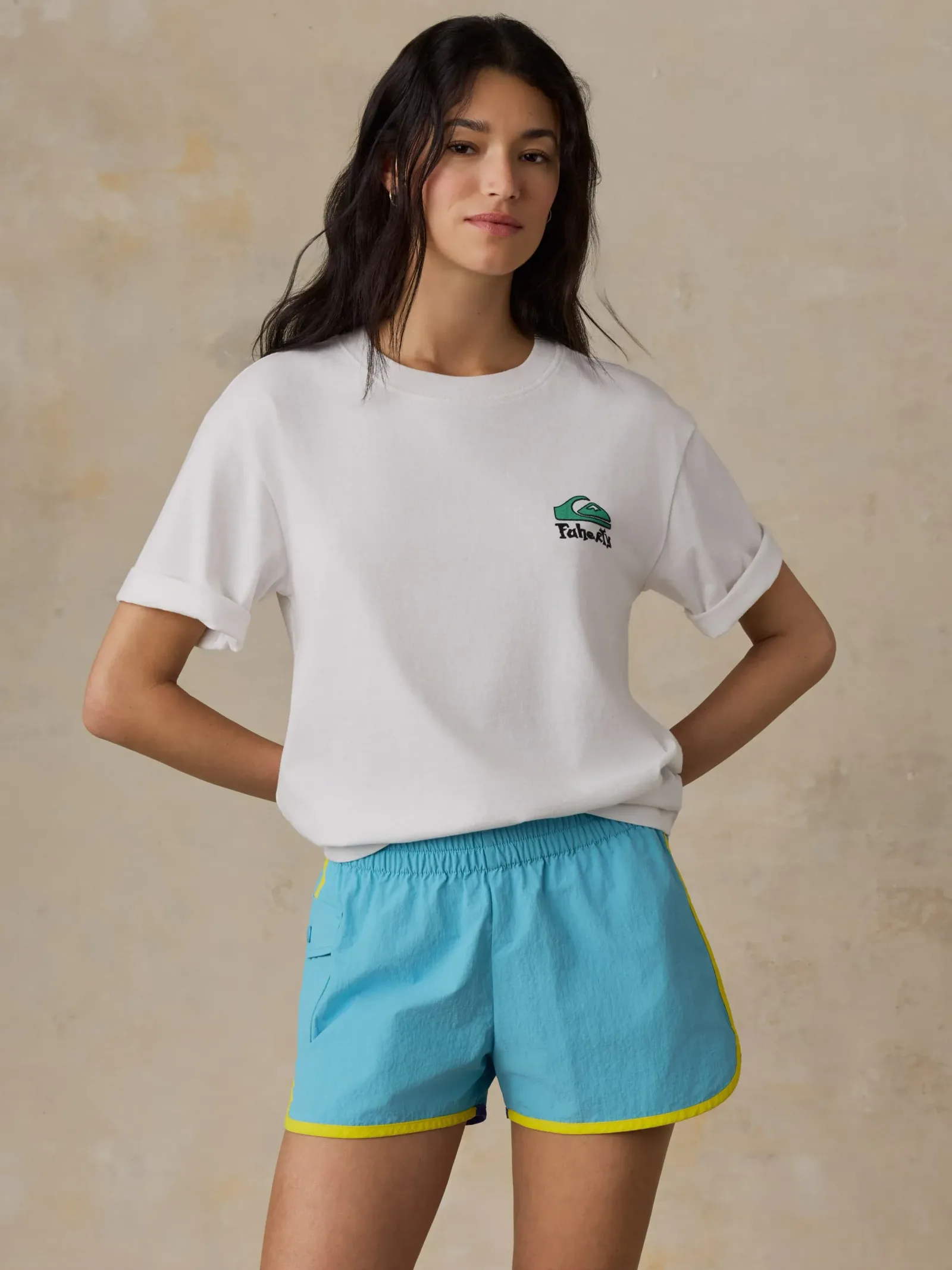 Faherty x Quiksilver Graphic Tee – White