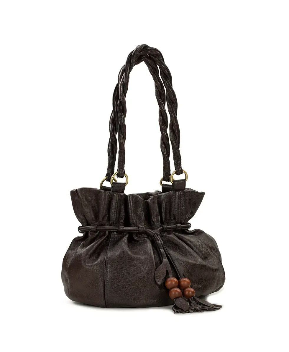 Freja Drawstring – Rugged Natural Grain – Chocolate