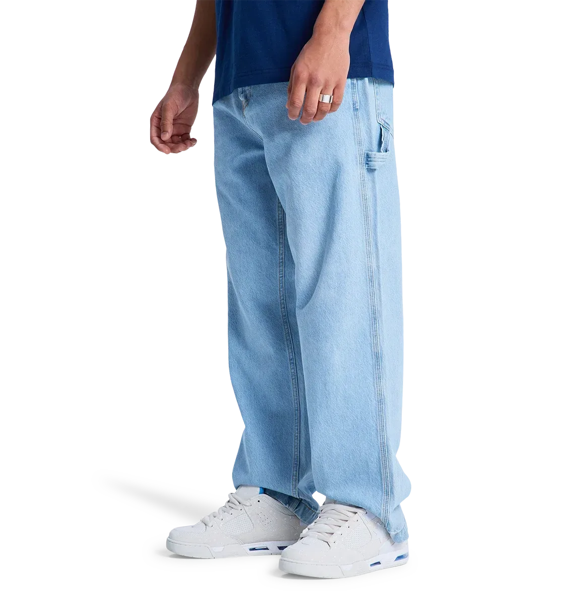 Men's Baggy Denim Carpenter Pants