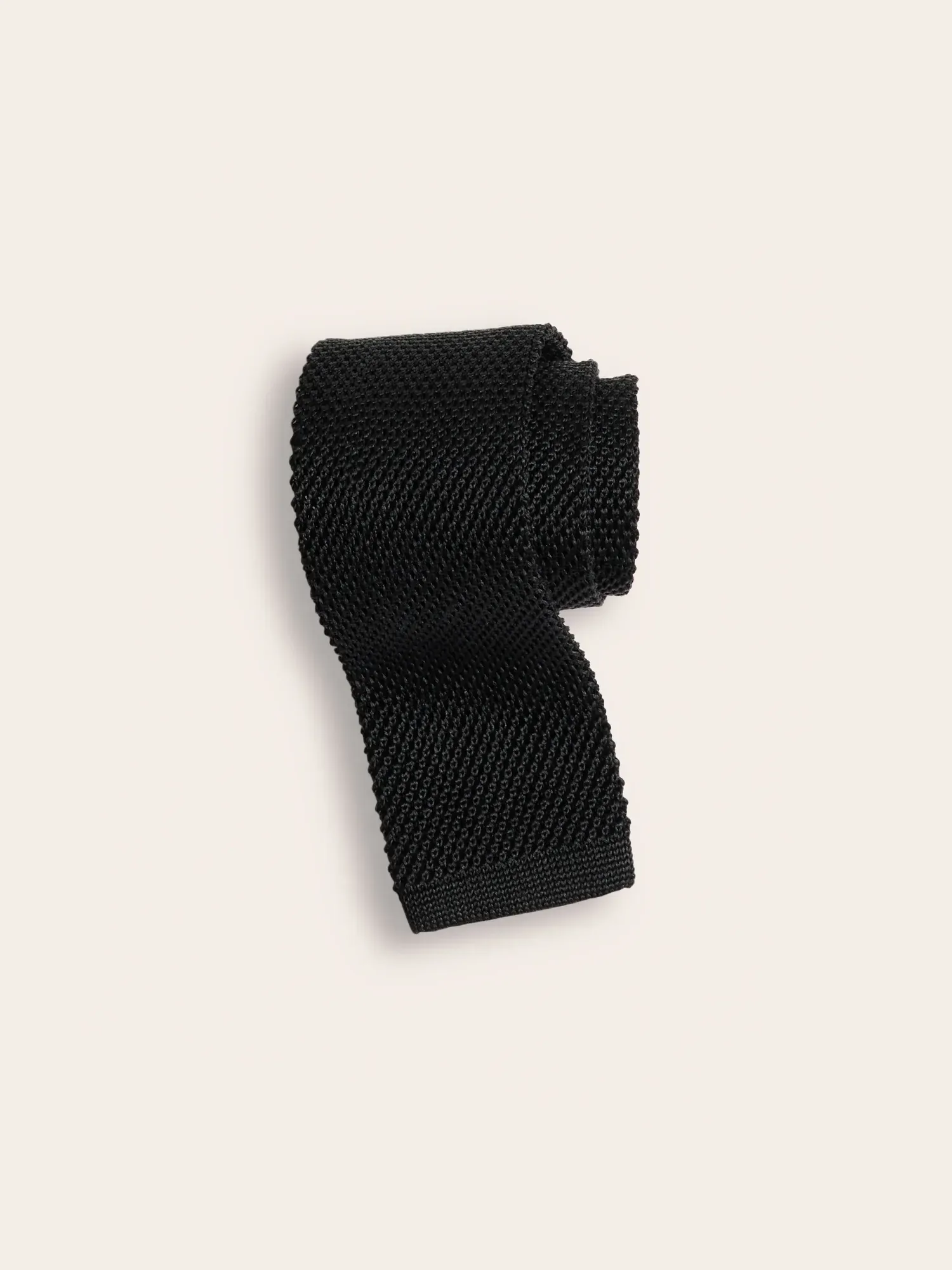 Black Silk Knit Tie