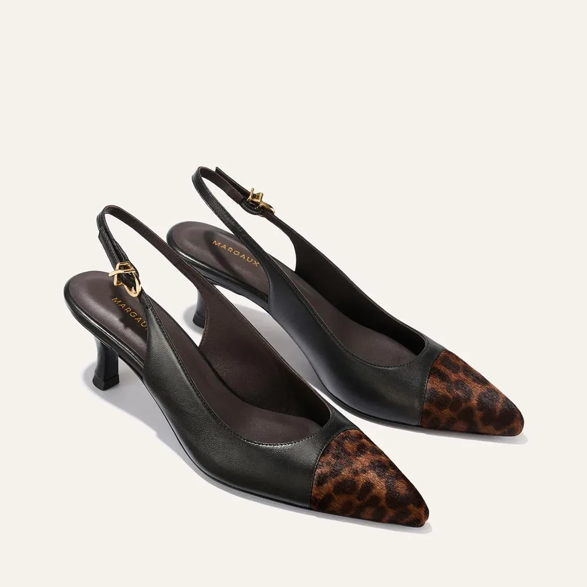 The Colette – Black Nappa and Leopard Haircalf