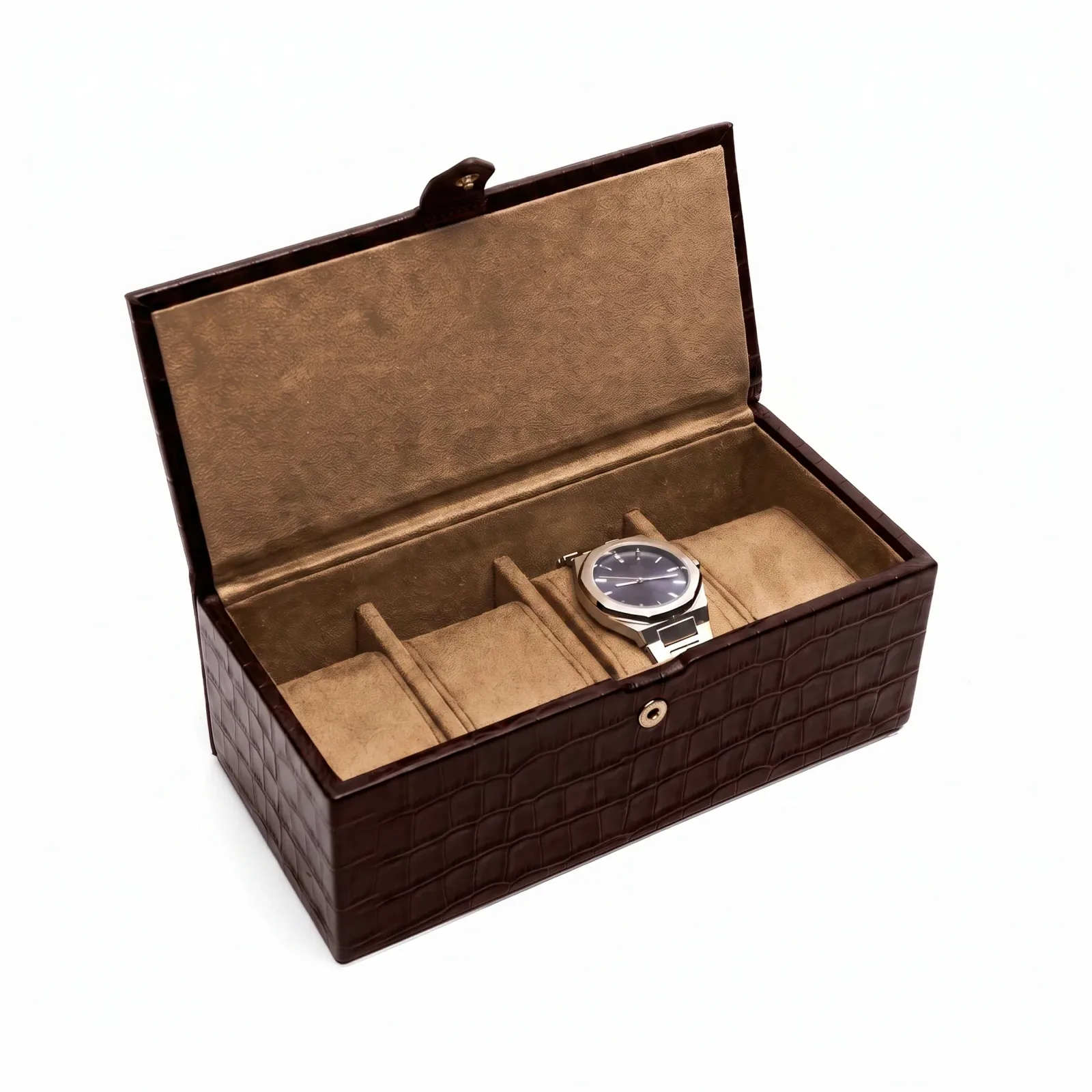 Watch Box Brown Croc