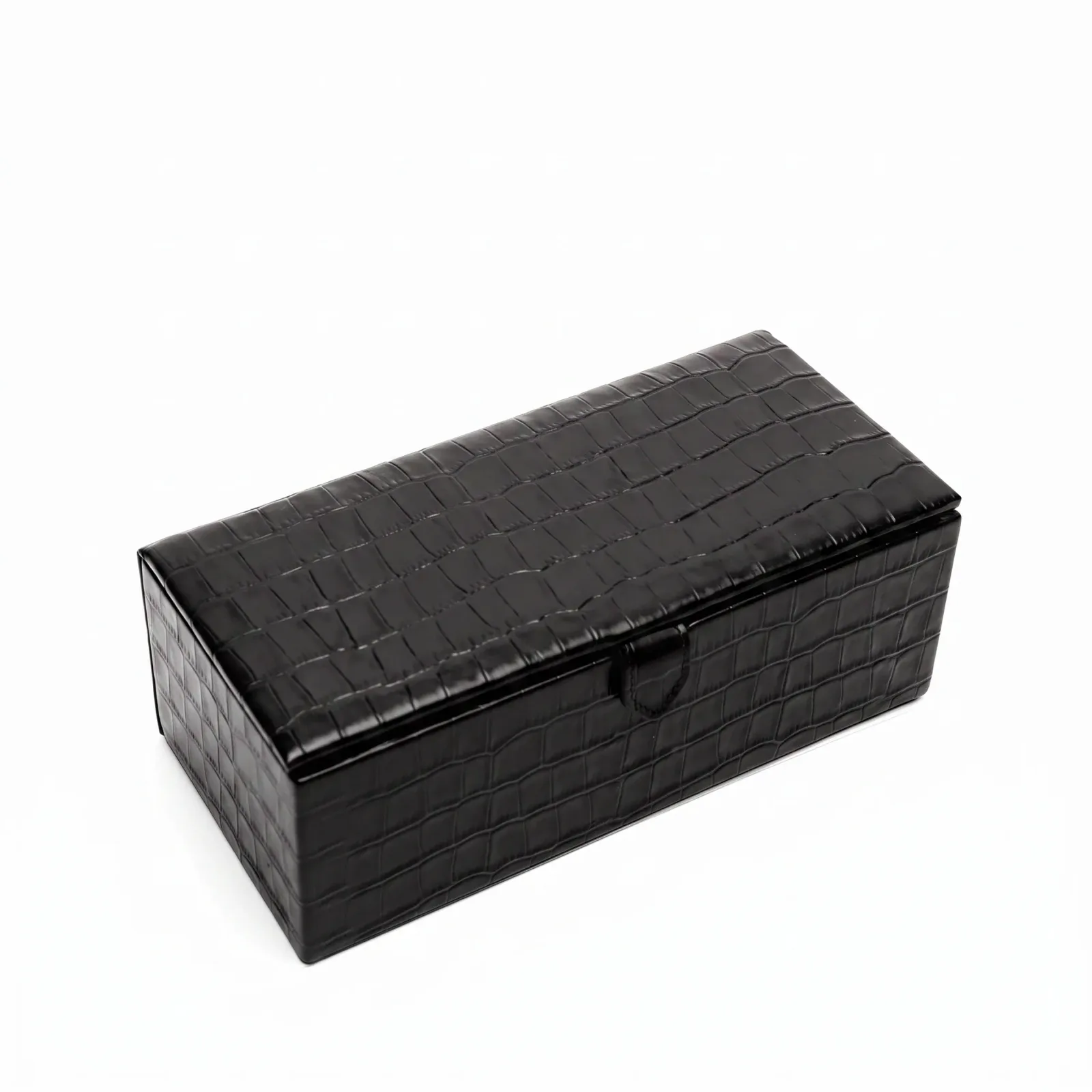 Watch & Bracelet Box Black Croc