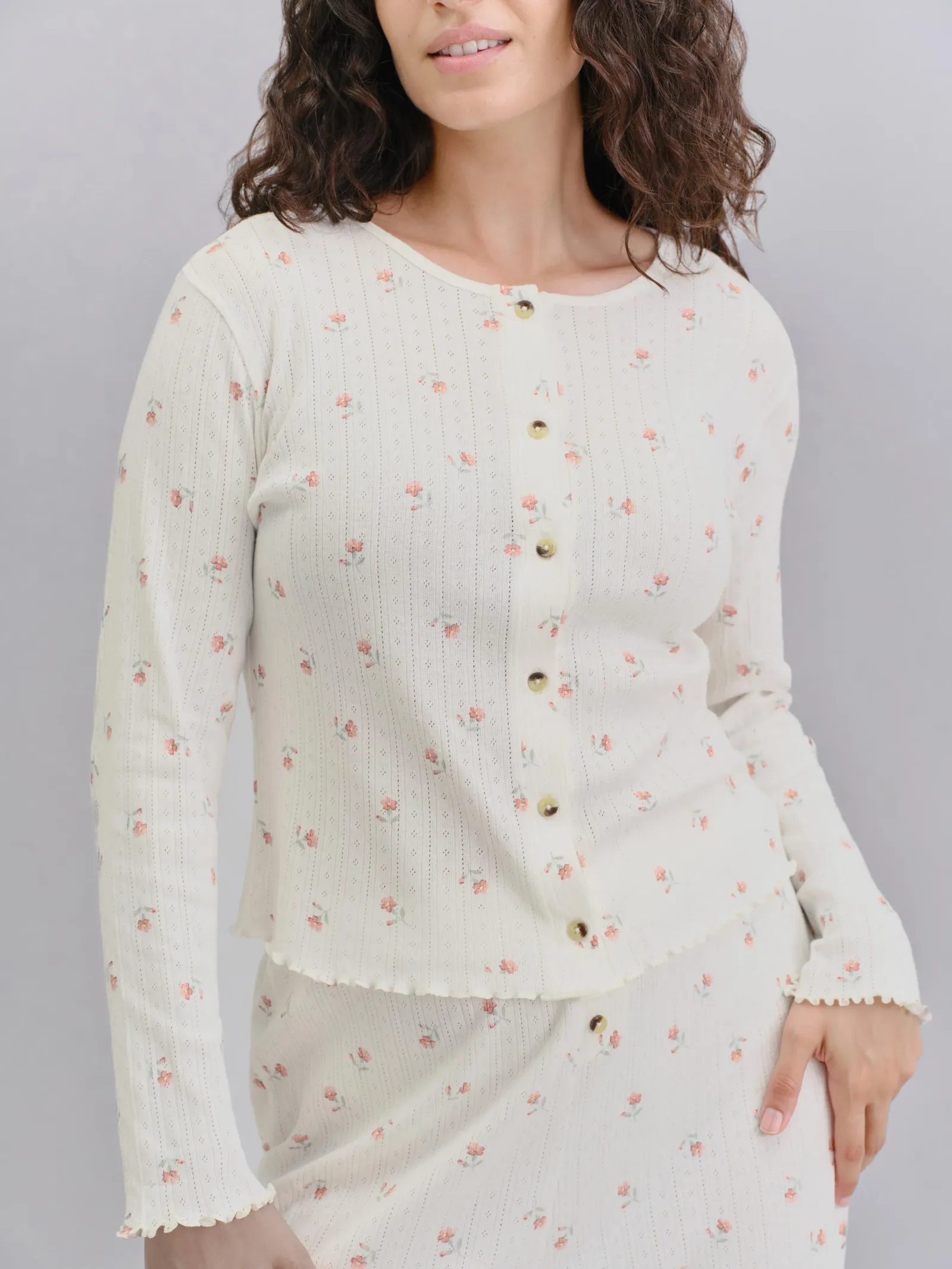 Posy Bud Pointelle Cardigan