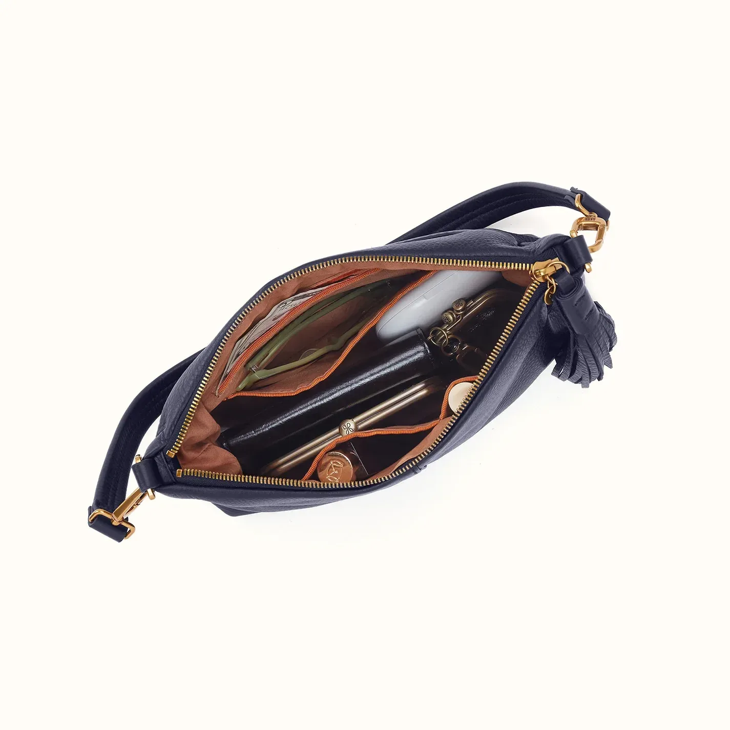Kori Crossbody Shoulder In Pebbled Leather – Ink Navy
