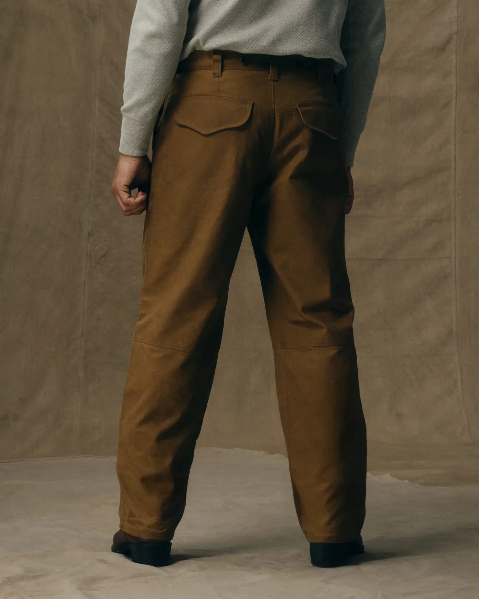Oil Finish Double Tin Cloth Pants – Dark Tan
