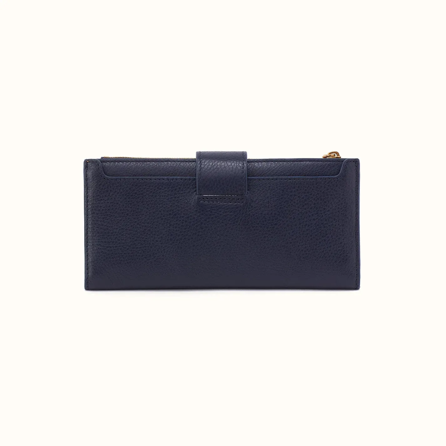 Dunn Continental Wallet In Pebbled Leather – Ink Navy