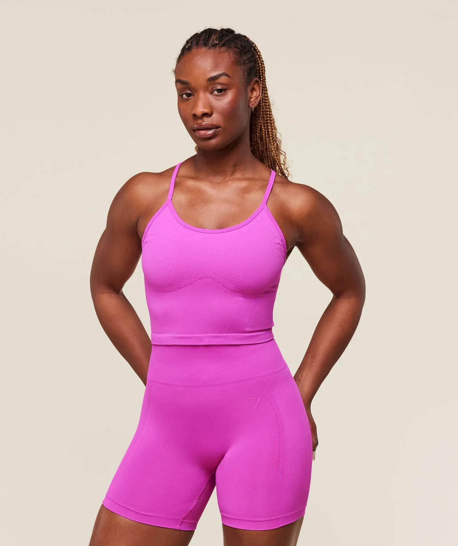 Gymshark Energise Seamless Crop Top – Vibrant Pink