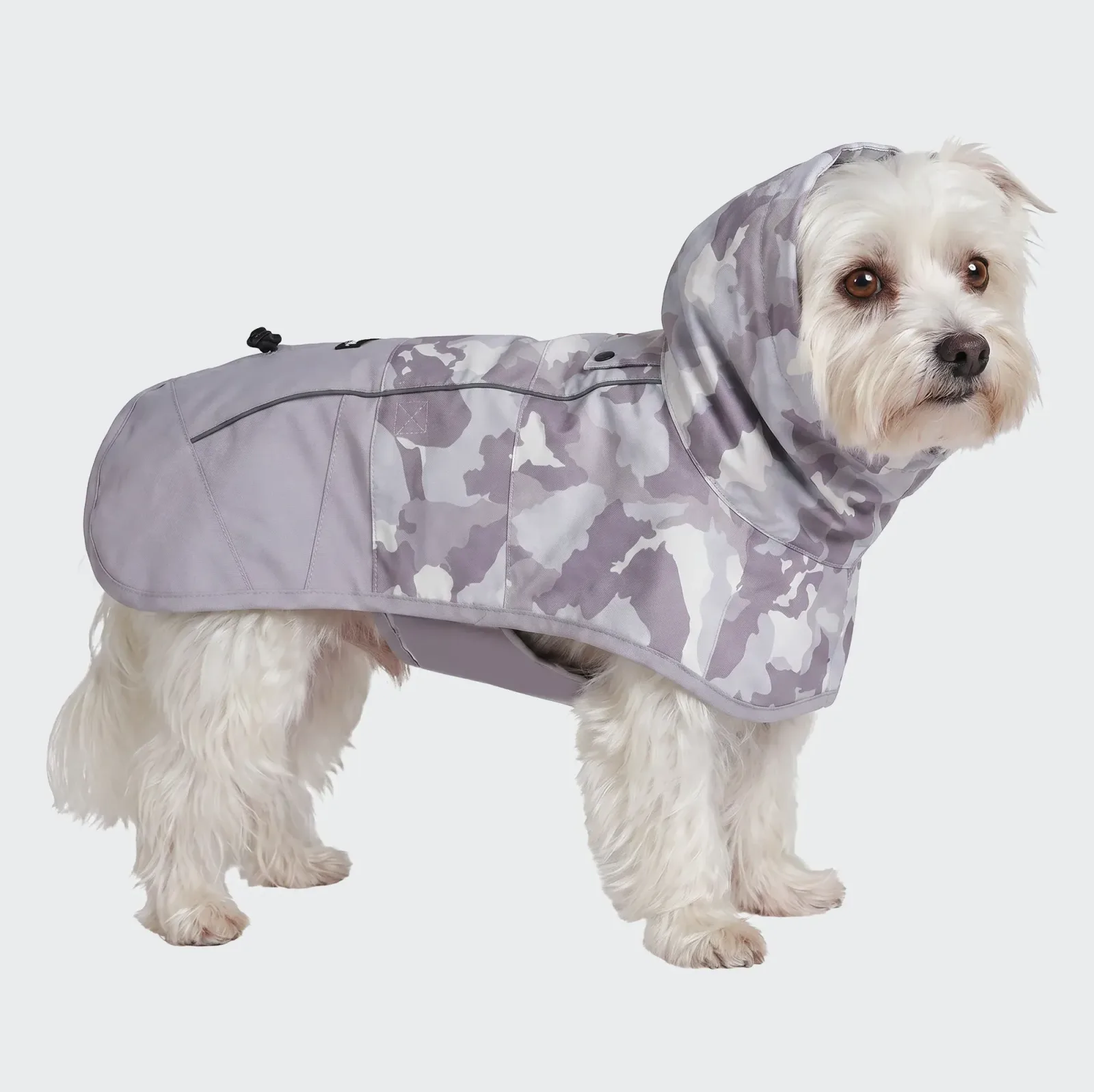 Breatheshield™ Dog Raincoat – Camo Grey