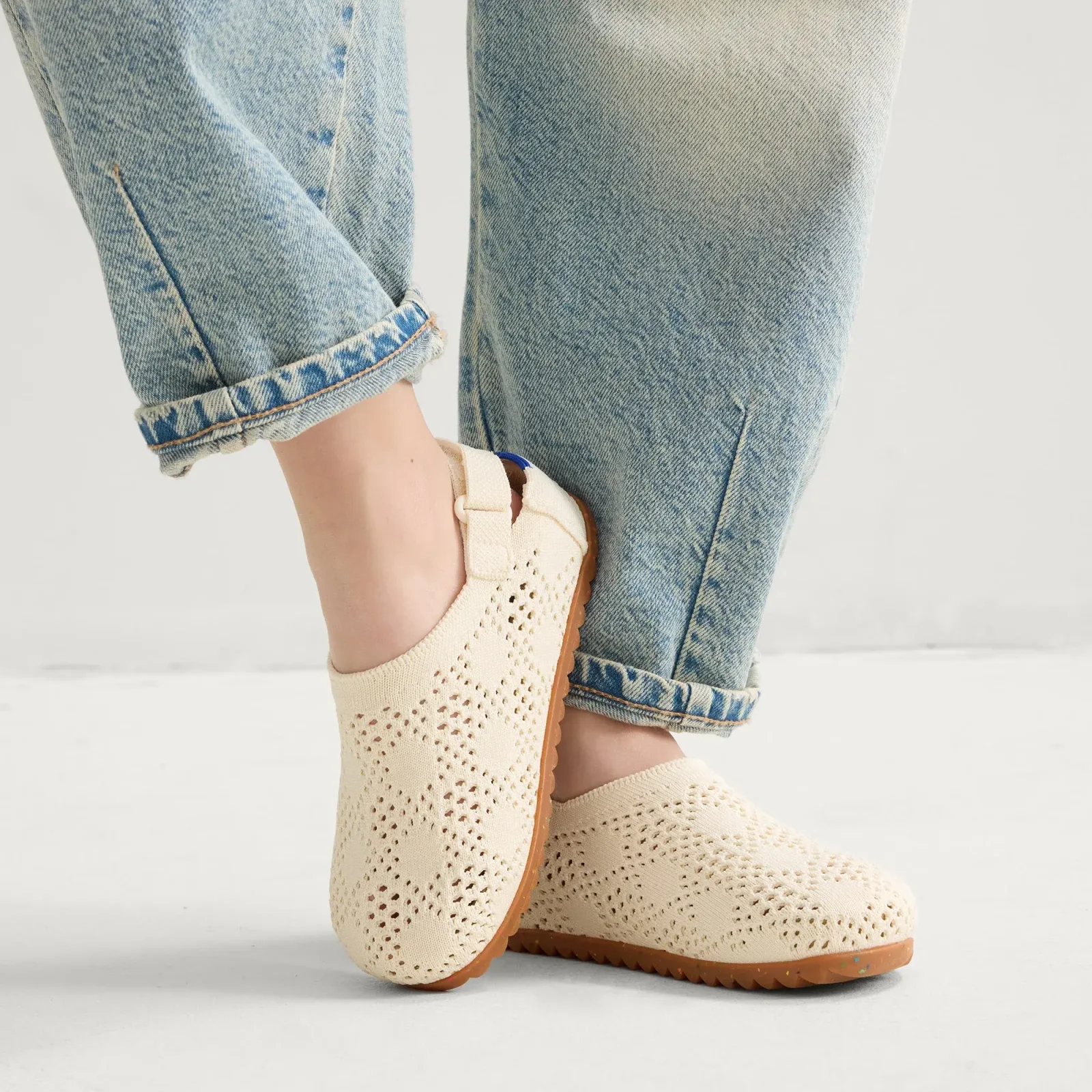 The Kids Clog – White Crochet