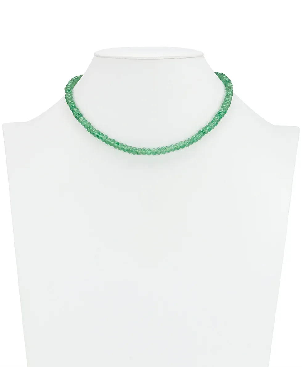Multi Strand Flower Charm Necklace – Stone Inlay Collection – Antique Gold