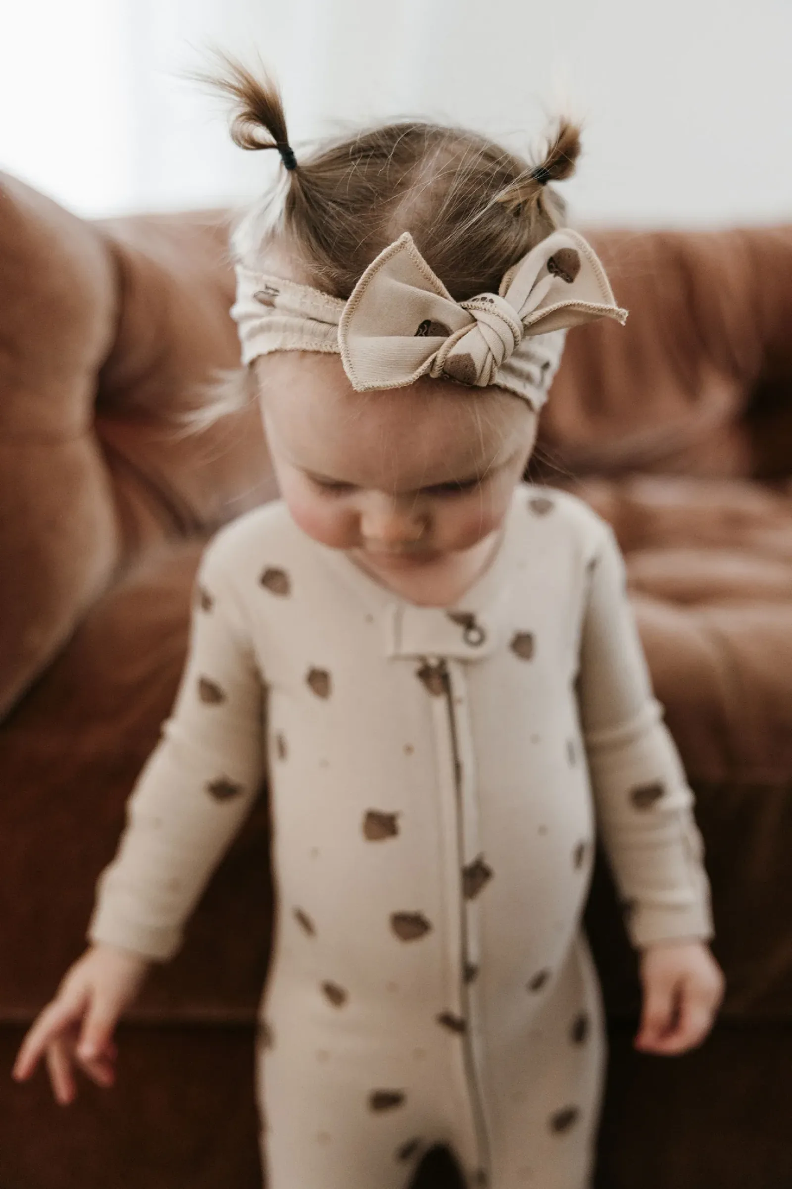 Little Acorn – Organic Smocked Tie Headband