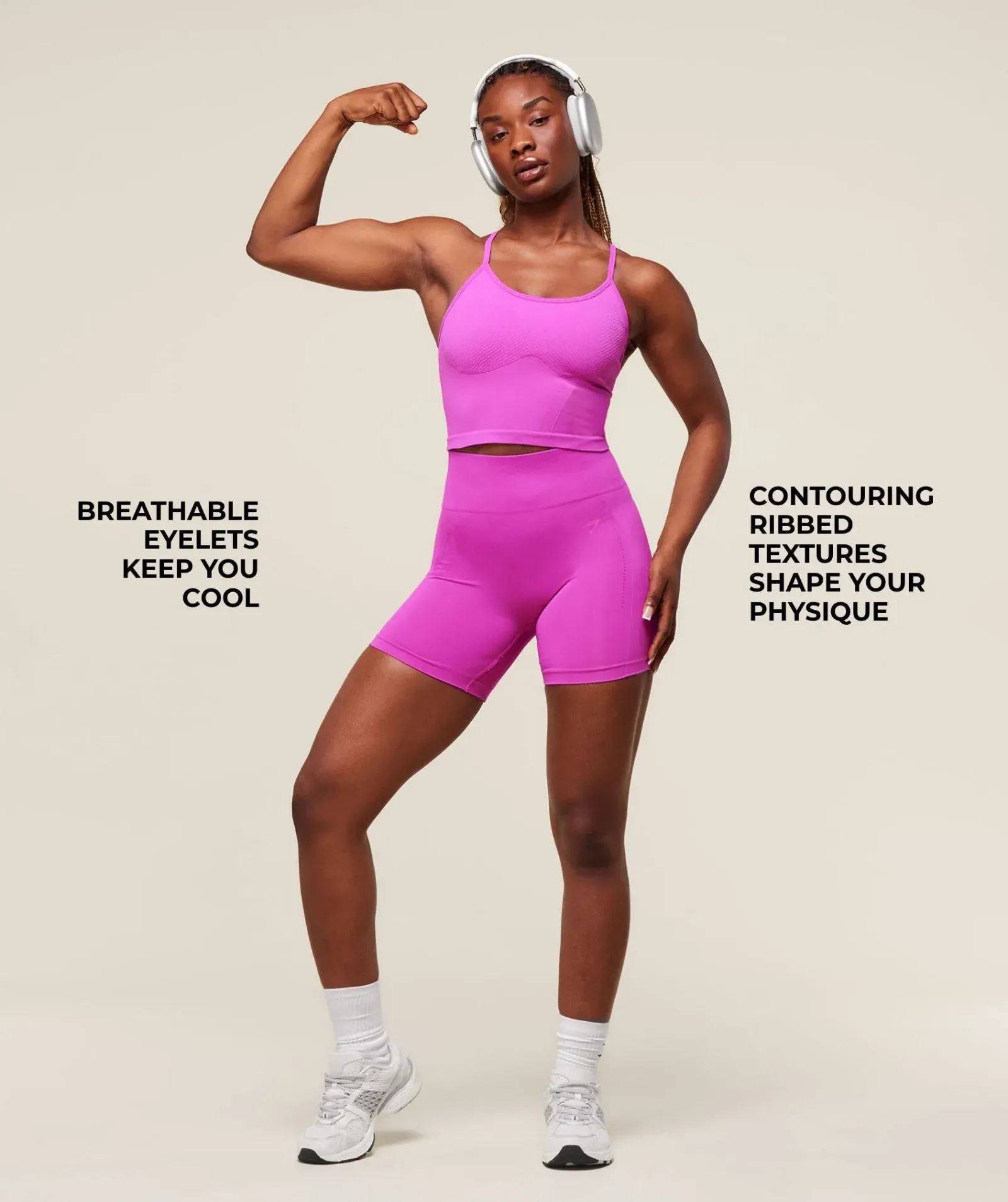 Gymshark Energise Seamless Crop Top – Vibrant Pink
