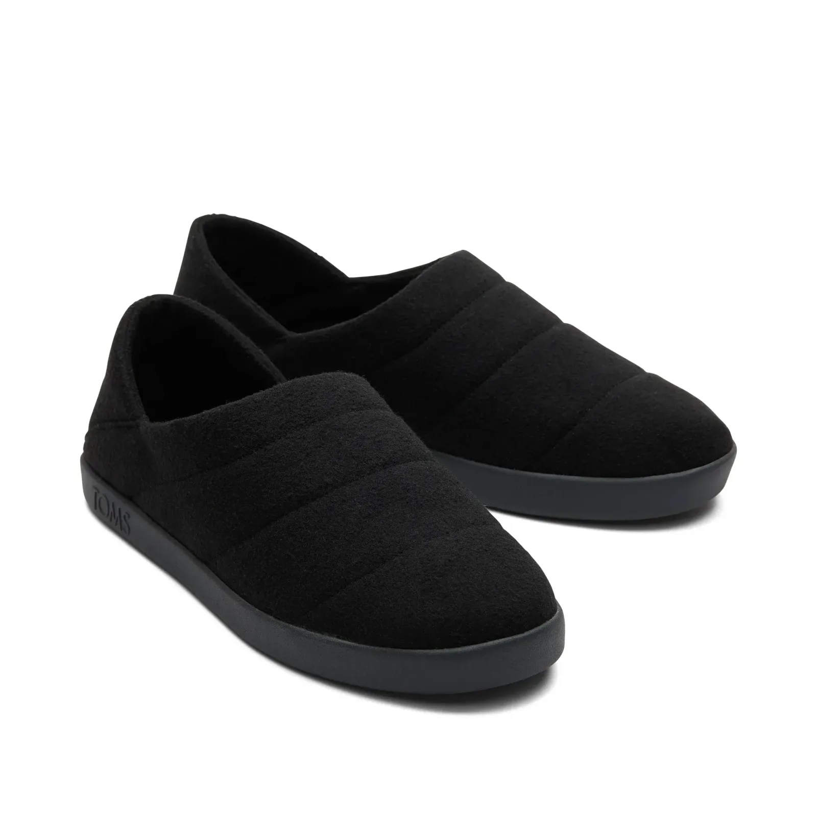 Ezra Black Faux Fleece Convertible Slipper