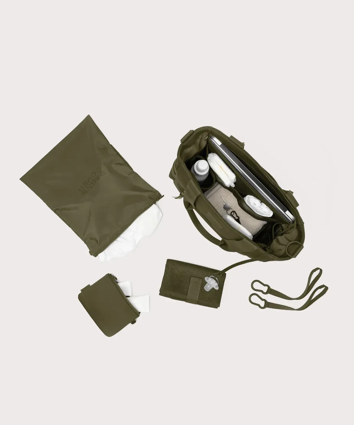 Wade Diaper Tote in Dark Moss
