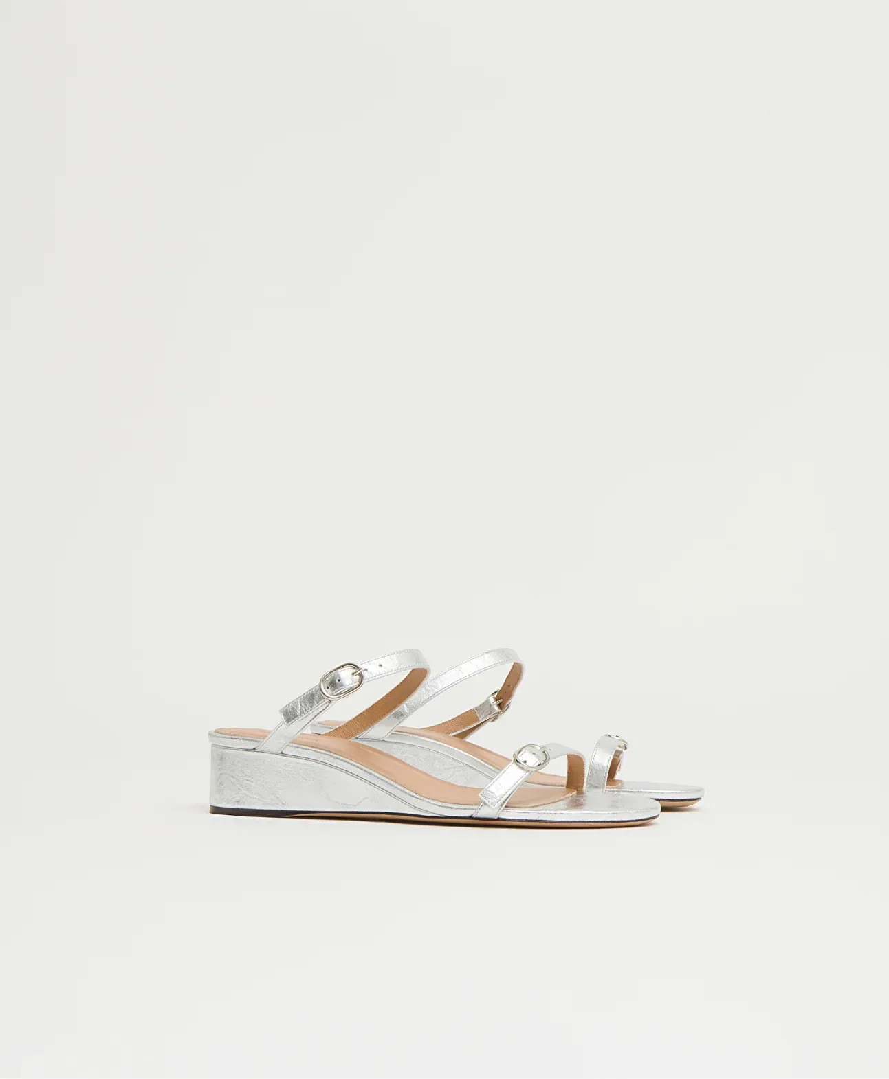 Zeppa Sandal – Crinkled Silver