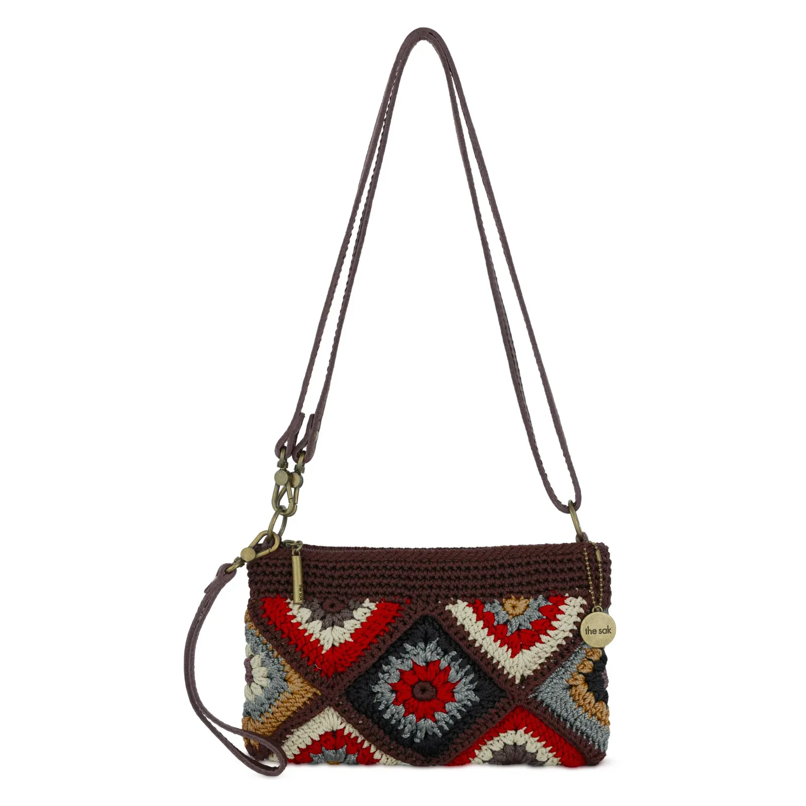 Vita Convertible Wristlet – Hand Crochet – Walnut Patch