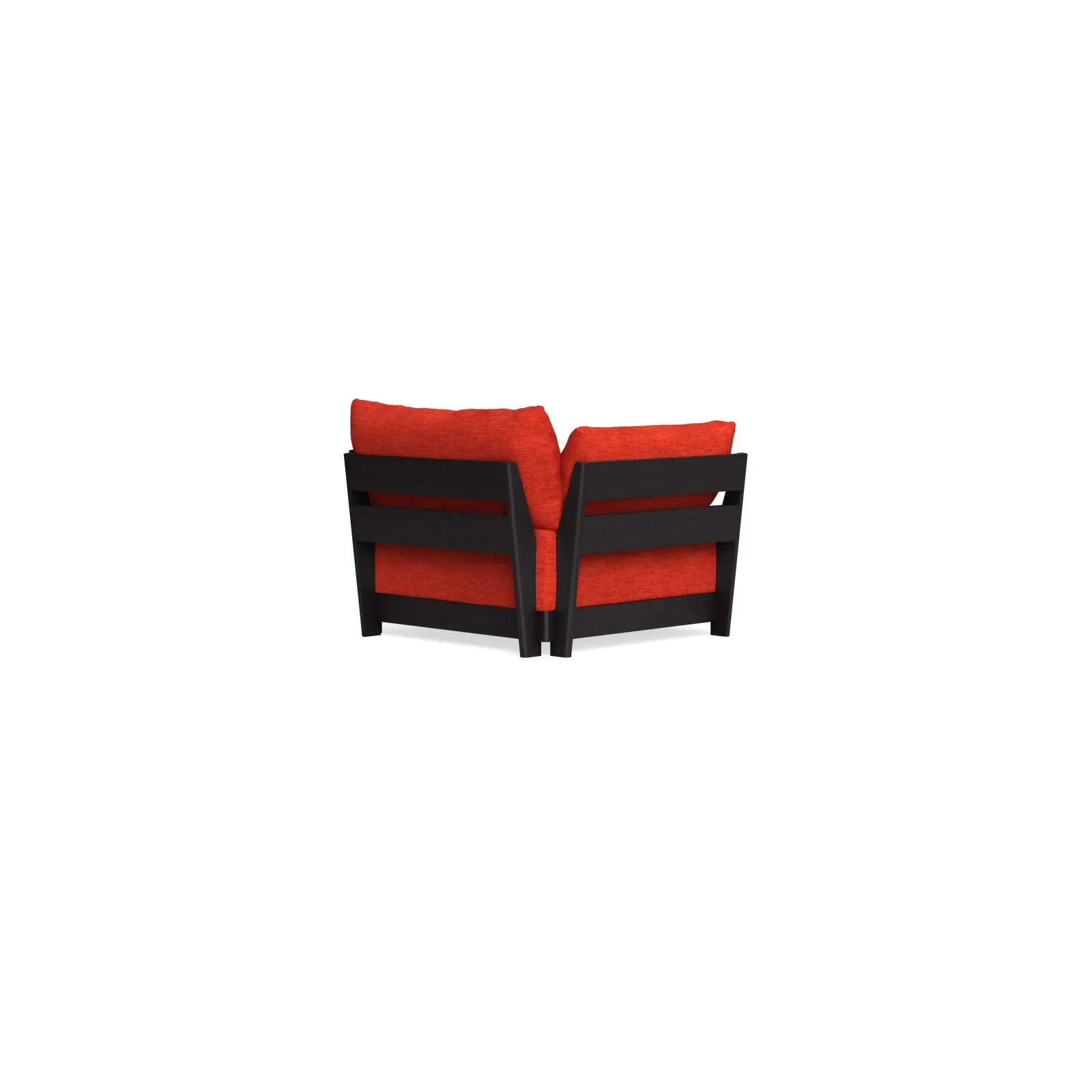 Modular Bondi Black Armchair in Poppy Orange – Classic Blend