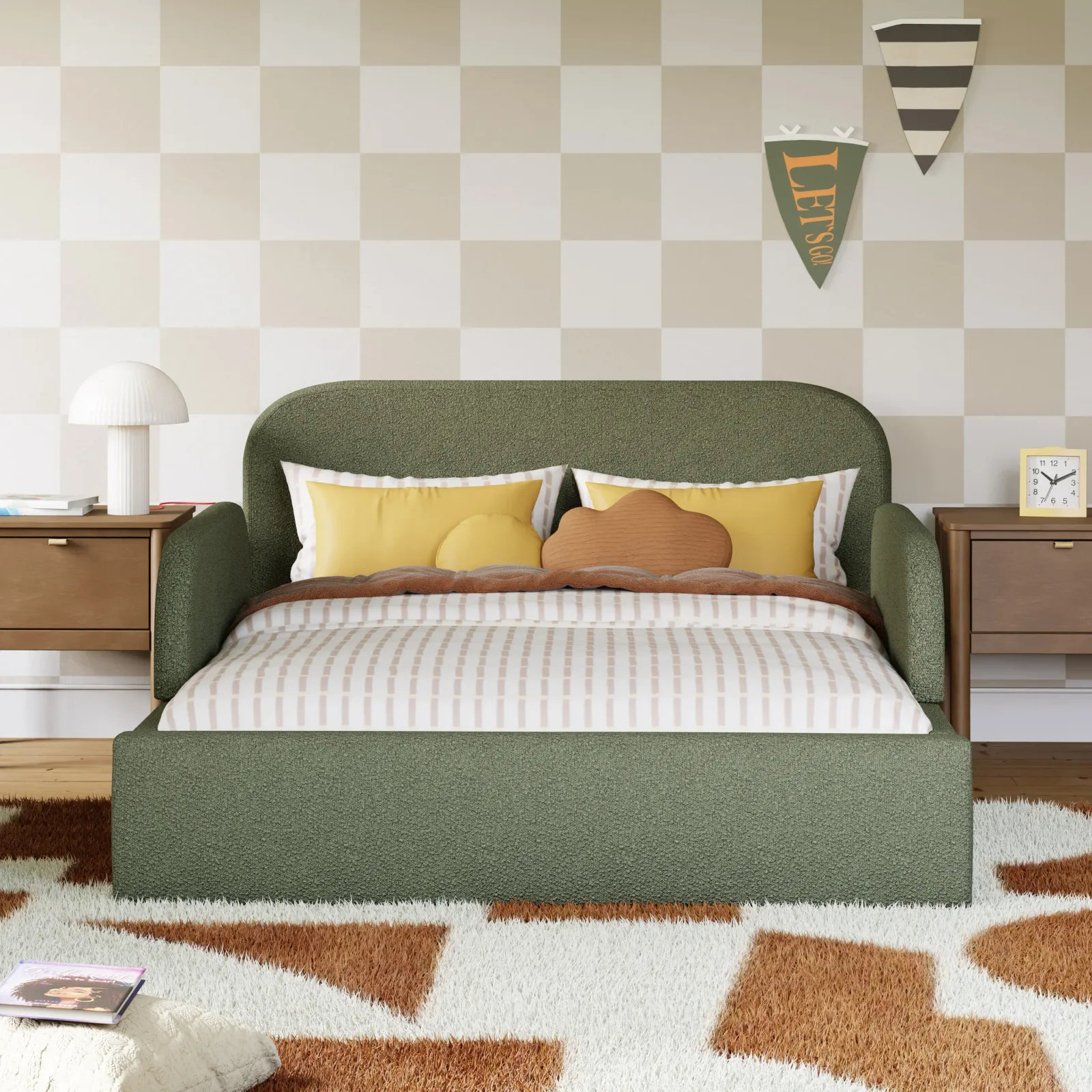 Upholstered Twin/Full Bed Guardrail