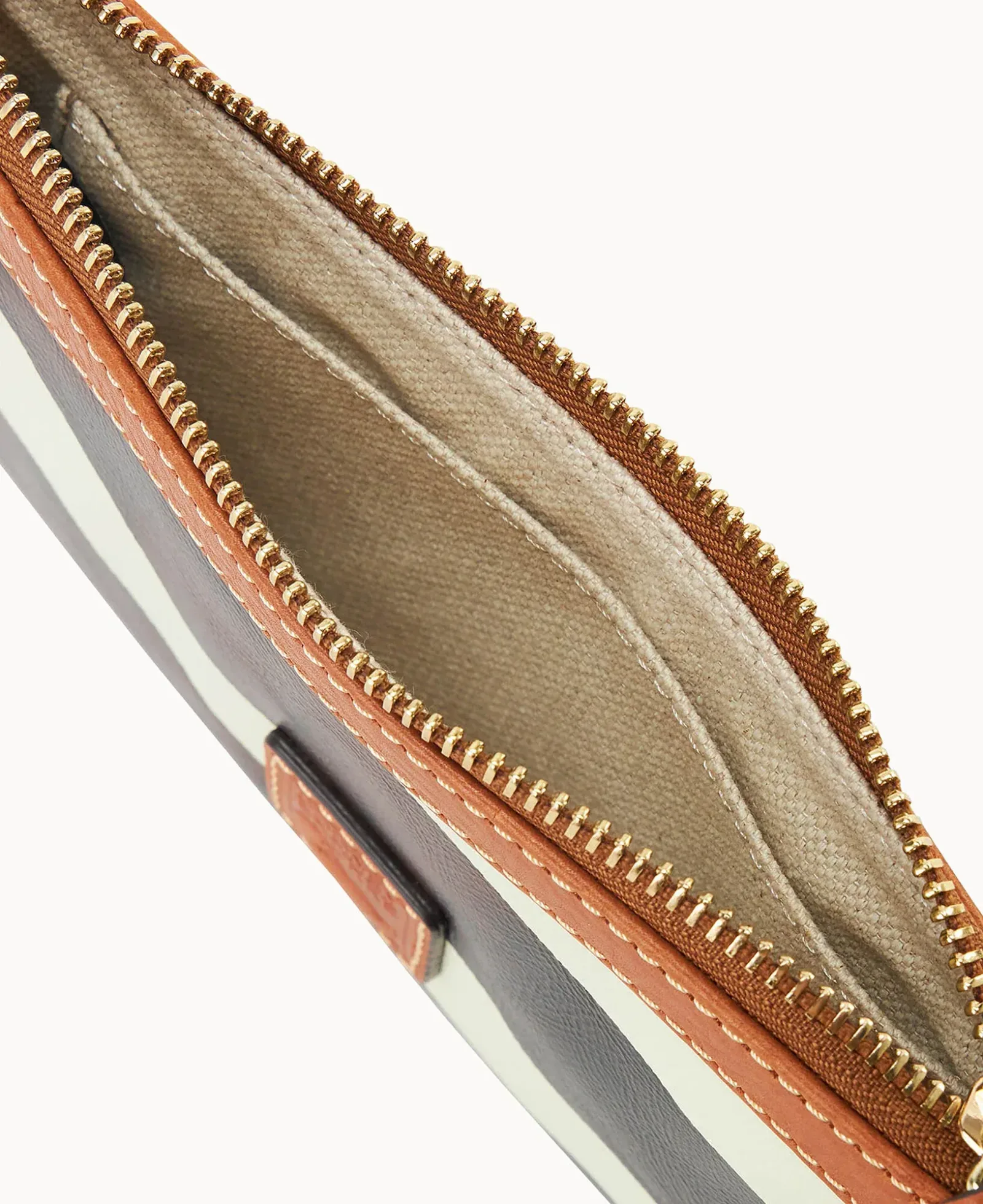 Zebra Leather Large Slim Wristlet