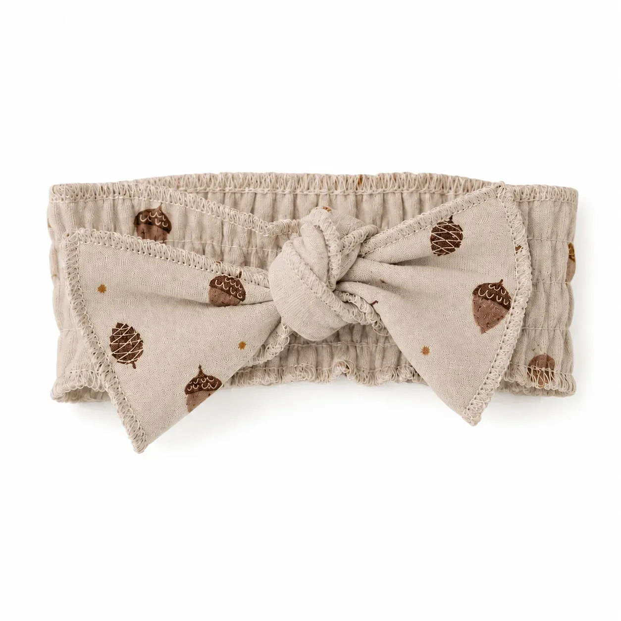 Little Acorn – Organic Smocked Tie Headband