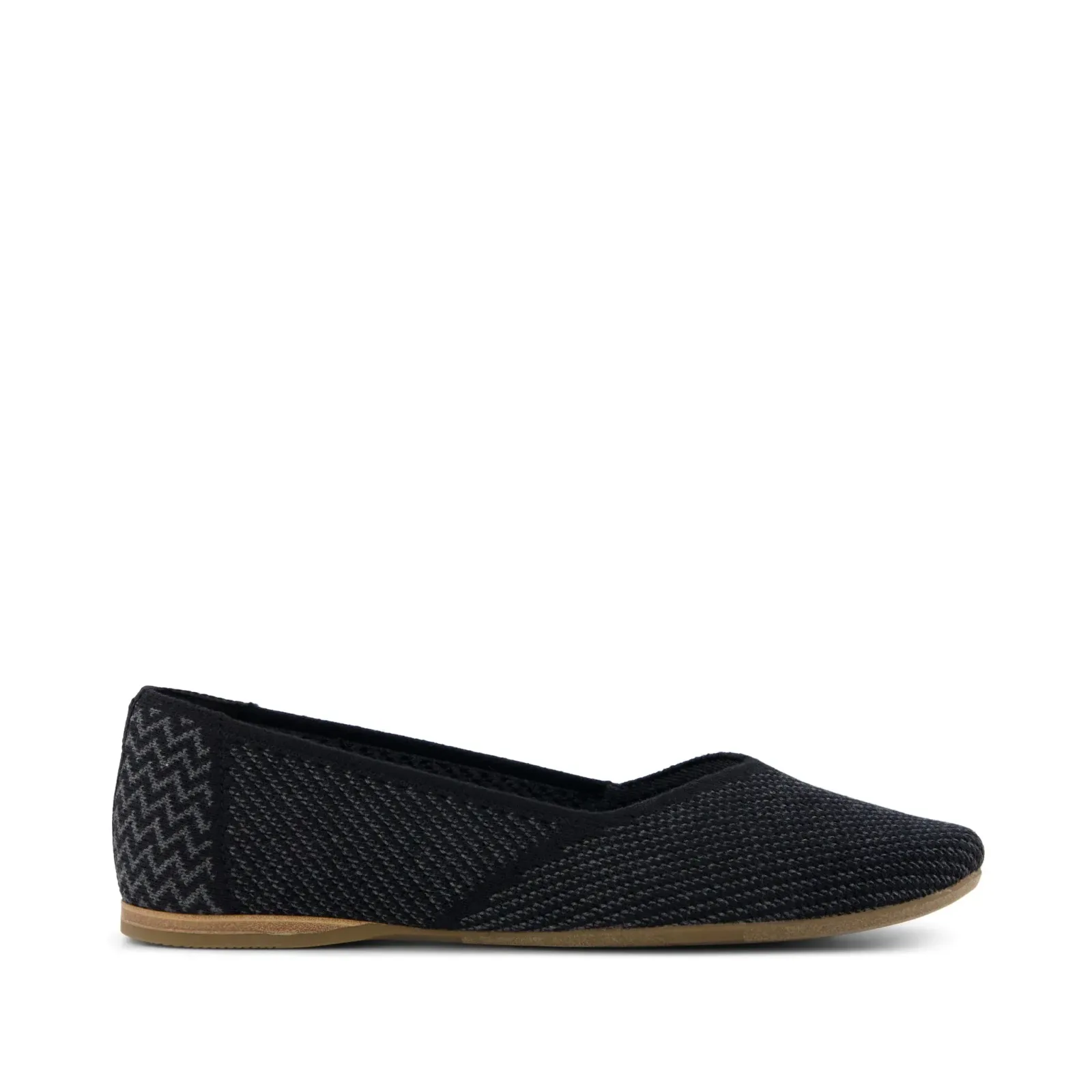 Womens Gemma Flat Black Engineered Knit