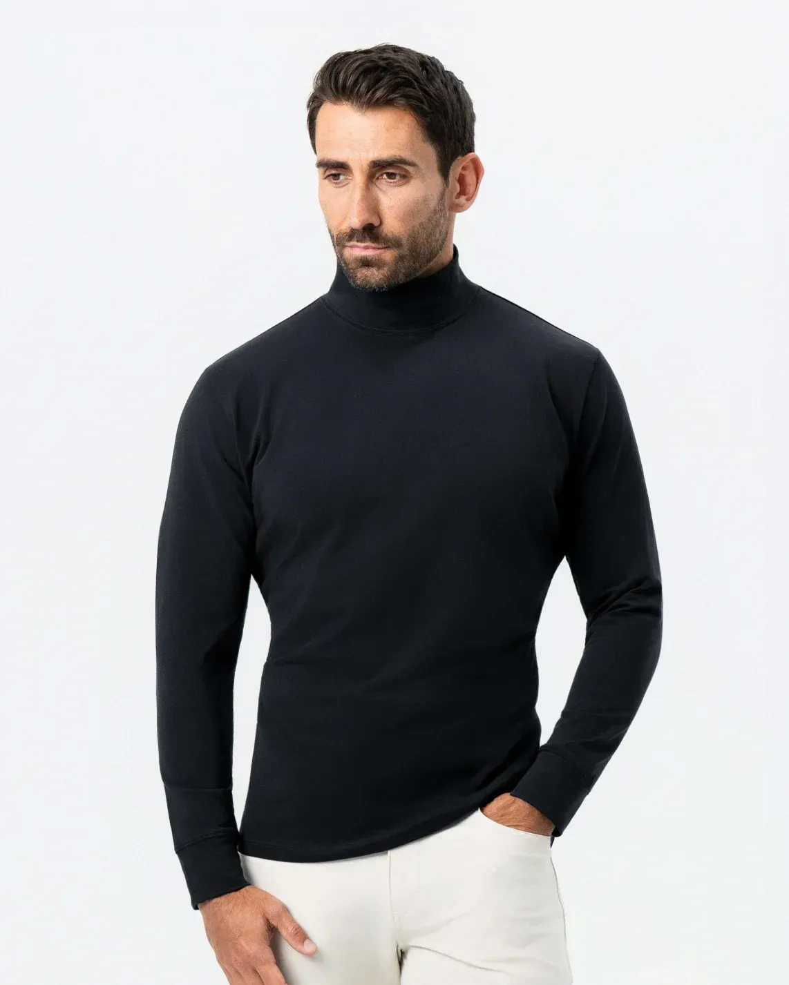 Mock Turtleneck – Black