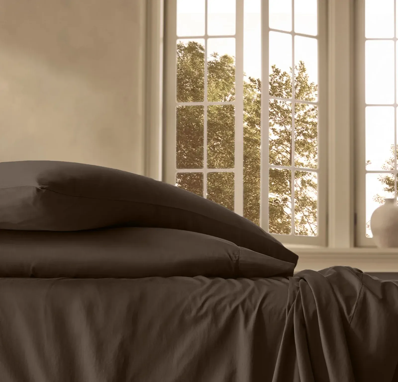 Summit Supima Pillowcase Set – Deep Walnut